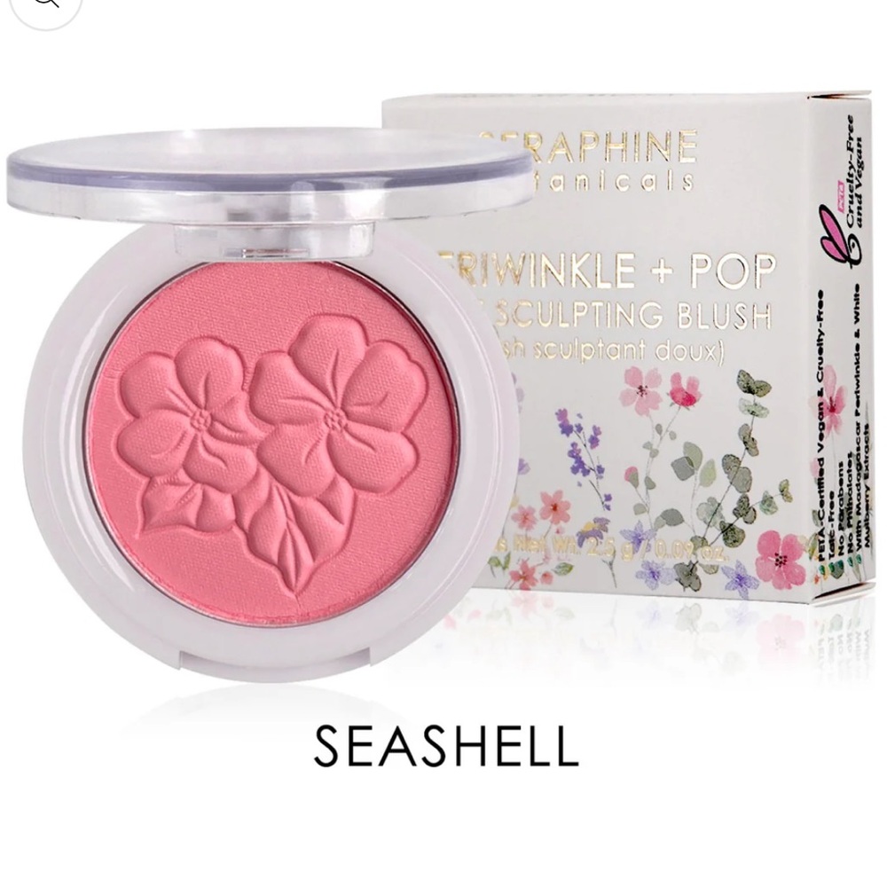 SERAPHINE botanicals
PERIWINKLE + POP SOFT SCULPTING BLUSH
Color : Seashell 2.5g